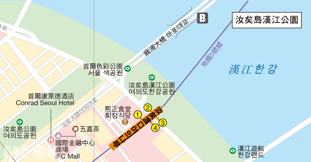 首爾麻浦大橋周邊地圖
