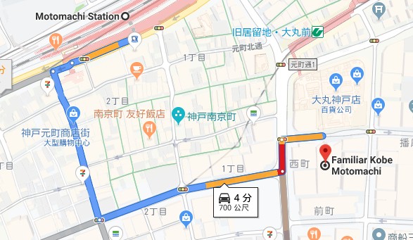 神戶familiar位置圖