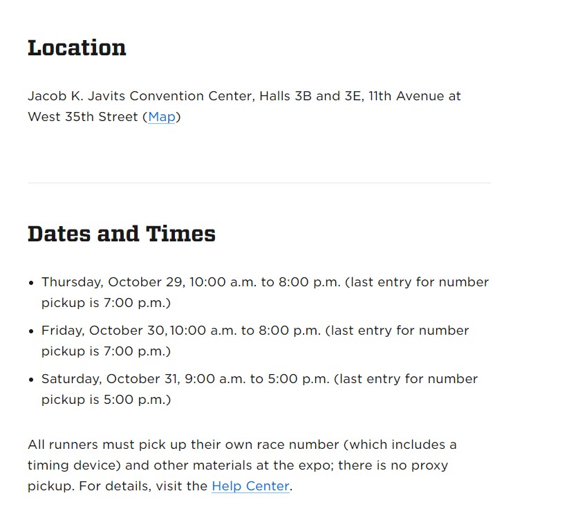 紐約馬拉松expo時間地點