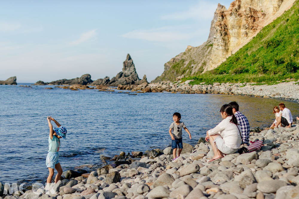 北海道積丹島武意海岸的沙灘