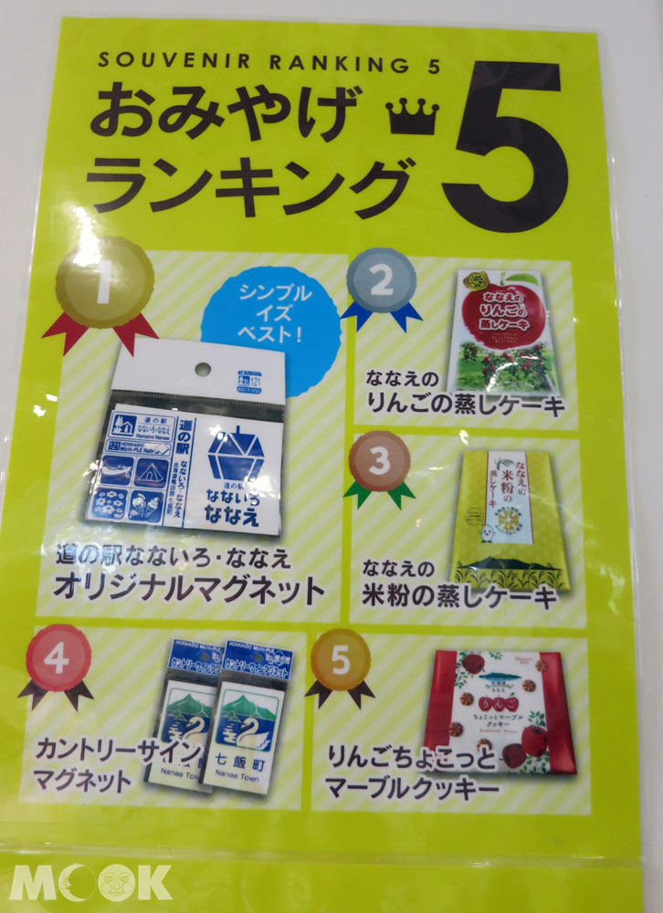 北海道七飯町的道の駅なないろ・ななえ(七色・七飯休息站) 紀念品銷售排行