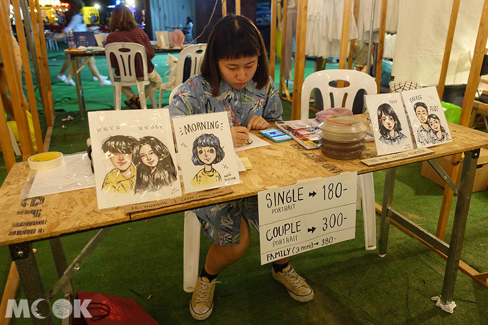 泰國 曼谷 夜市 市集 Artbox Thailand 似顏繪