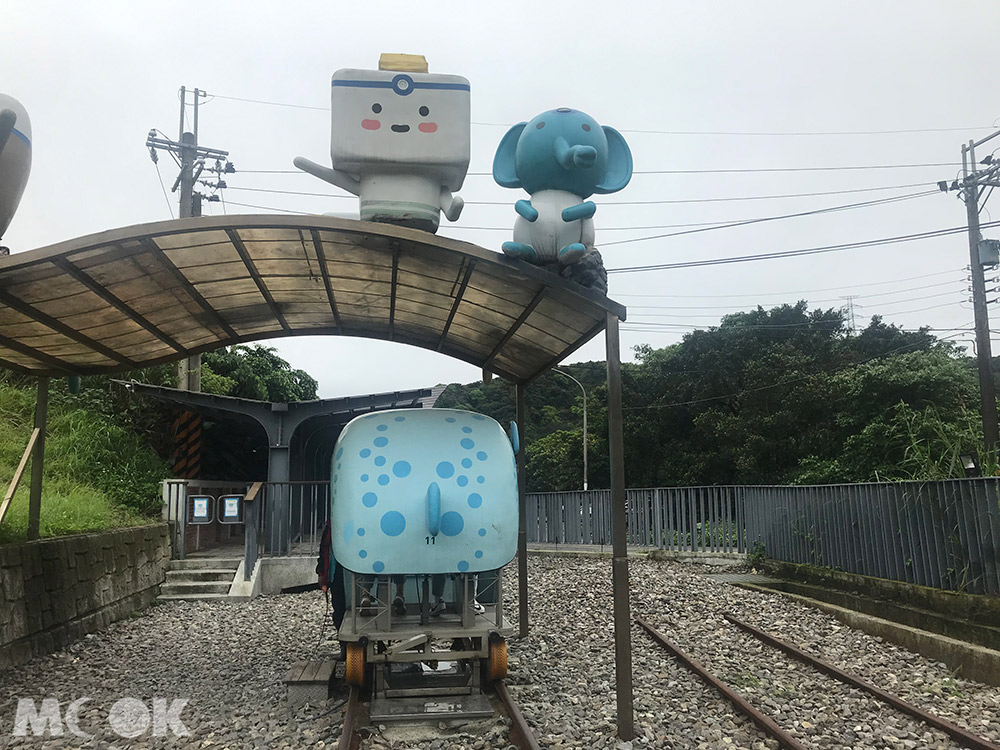 深澳鐵道自行車 深澳站 到站 象鼻君 豆腐君