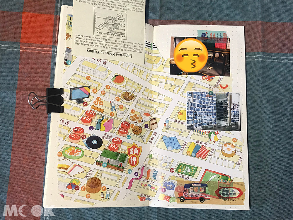 旅行 手帳 筆記本 地圖 觀光手冊 香港 深水埗
