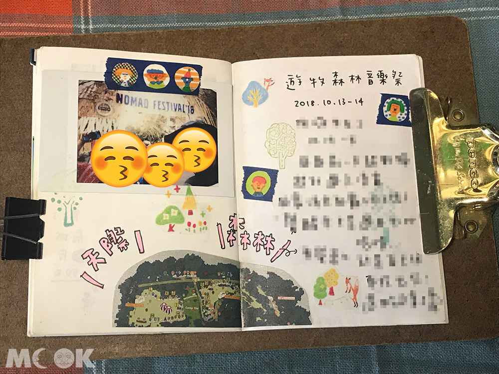 旅行 手帳 筆記本 遊牧森林音樂祭 拍立得 南投