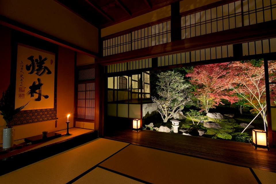夜晚的勝林寺 圖: 東福寺塔頭　勝林寺