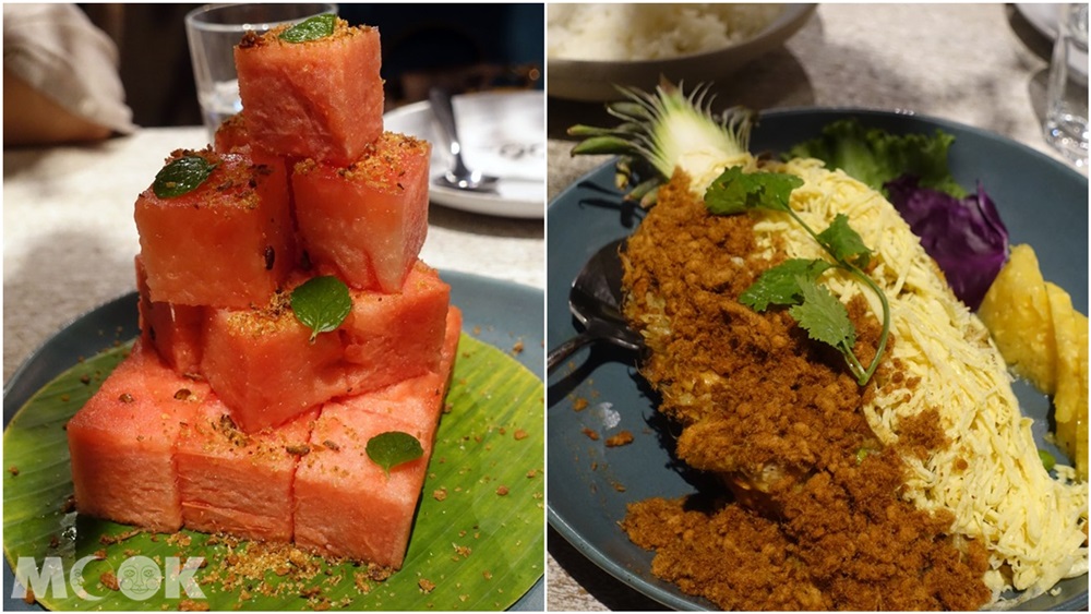 台灣 台北 泰國菜 Woo Taiwan 浮誇 網美 蜜汁西瓜佐魚酥 鳳梨炒飯