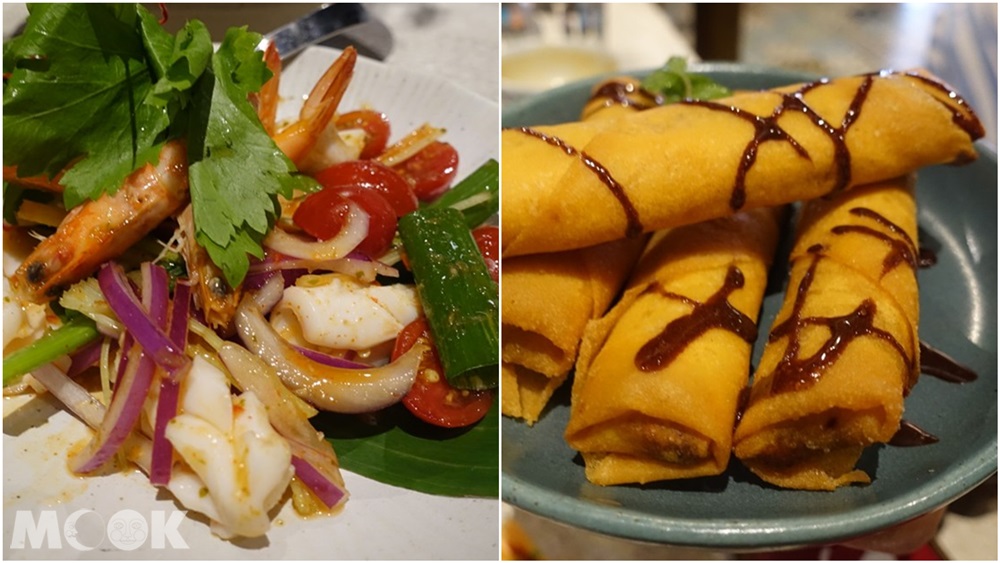 台灣 台北 泰國菜 Woo Taiwan 浮誇 網美 泰式海鮮沙拉 炸香蕉
