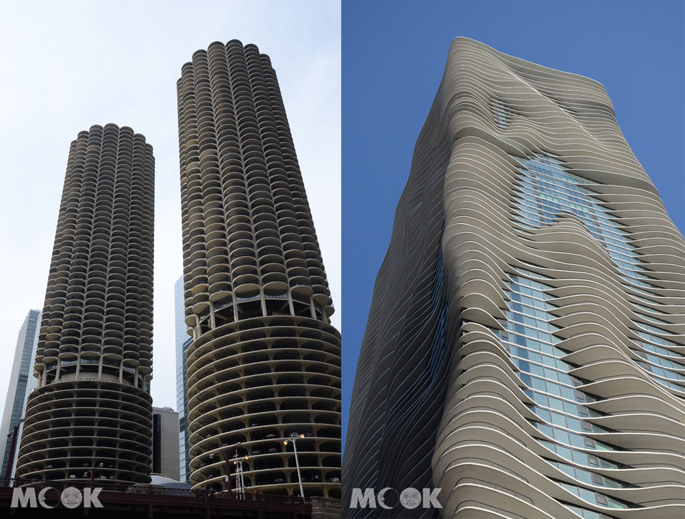 芝加哥的Marina City與Aqua
