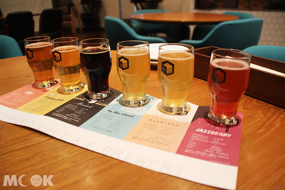 試飲啤酒口味分有496(淡啤酒)、COPELAND(豐潤微苦)、Afterdark(濃厚煙燻)、On the cloud(清爽果香)、Daydream(柚子與山椒)及JAZZBARRY(莓果)