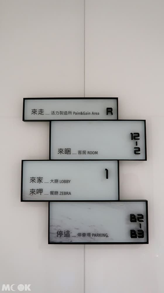 電梯外的樓層介紹