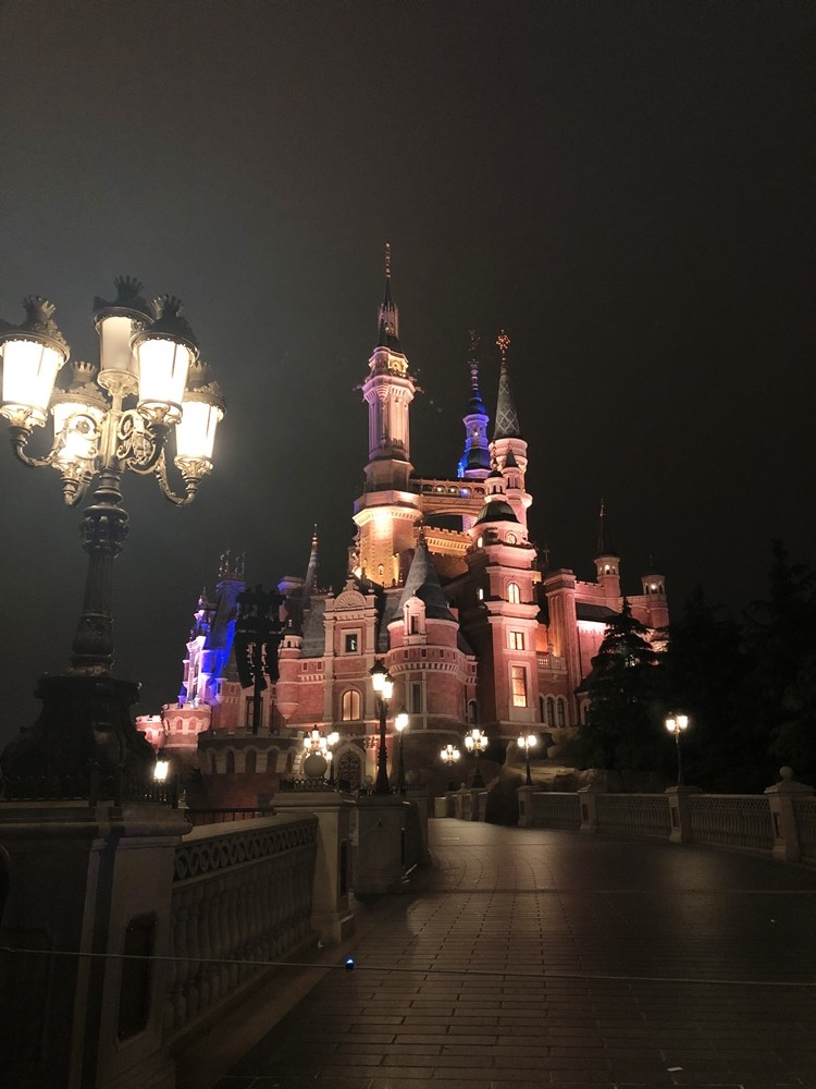 上海迪士尼樂園城堡夜景