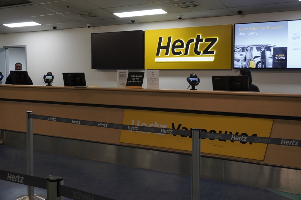 Hertz租車加拿大現場取車方式