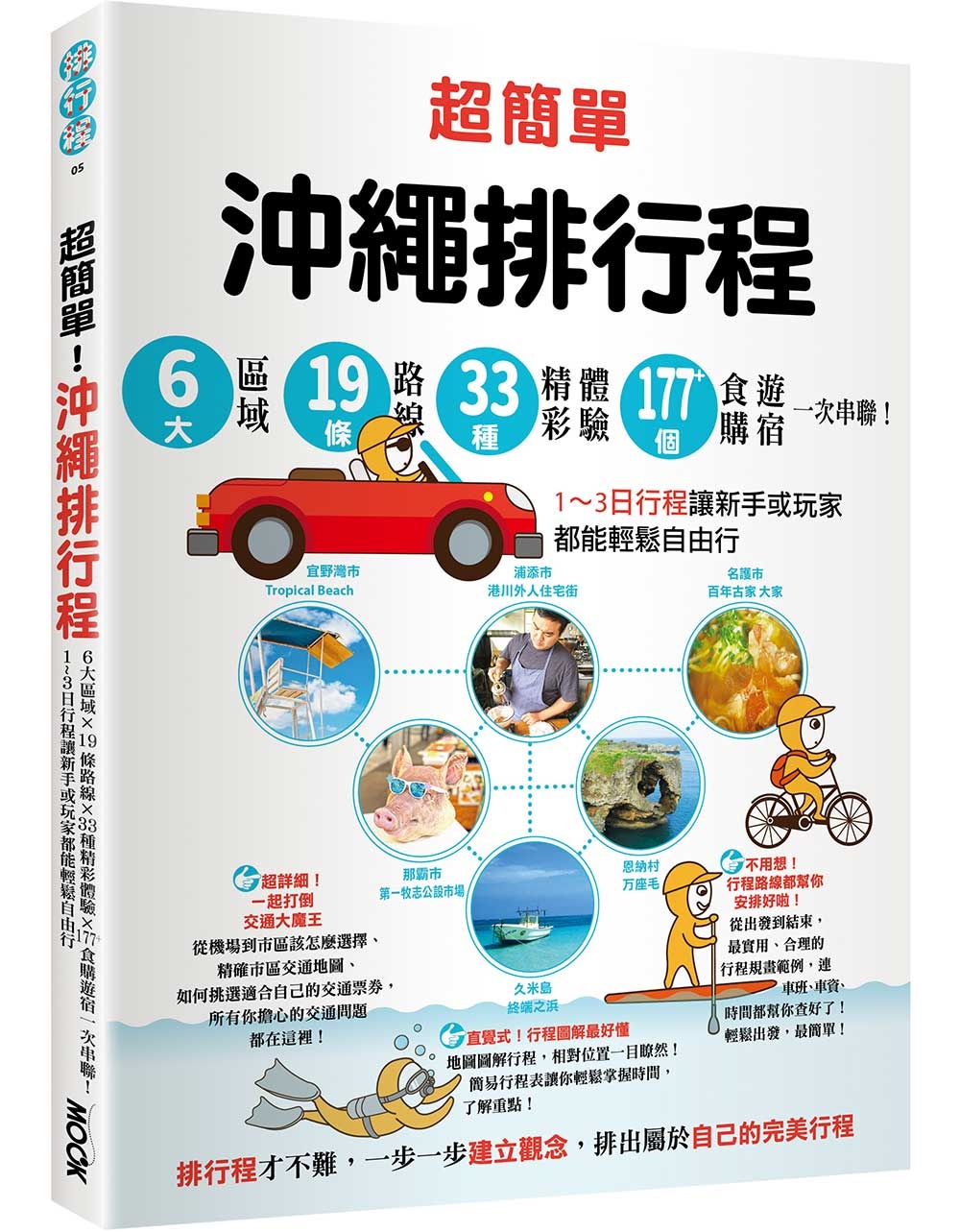 超簡單！沖繩排行程：6大區域x 19條路線x33種精彩體驗x177+食購遊宿一次串聯！1～3日行程讓新手或玩家都能輕鬆自由行